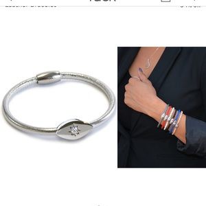 Liza Schwartz Evil Eye Starlight Premium Metallic Leather Bracelet